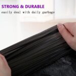 Limicar 13 Gallon Kitchen Drawstring Strong Bag,Garbage Bag,Tall Kitchen Trash Bag,5 Rolls/Total 90Pcs, Black - Image 2