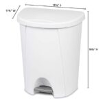 Sterilite 6.6 gal White Polypropylene Step-On Locking Automatic Touchless Wastebasket - Image 2