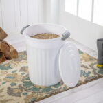 24 Quart Latching Utility Can – White Durable Plastic Storage Container with Secure Lid - Image 3