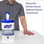 PURELL® Professional Surface Disinfecting Wipes, Citrus Scent, 110 Count Canister, 7"x 8" Wipes, Pack of 6 Canisters (4.6) 4.6 stars out of 30 reviews 30 reviews - Image 2