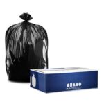 Plasticplace 25-30 Gallon Trash Bags │ 1.6 Mil │ Black Drawstring Garbage Can Liners │ 30" x 36" (100 Case) - Image 3